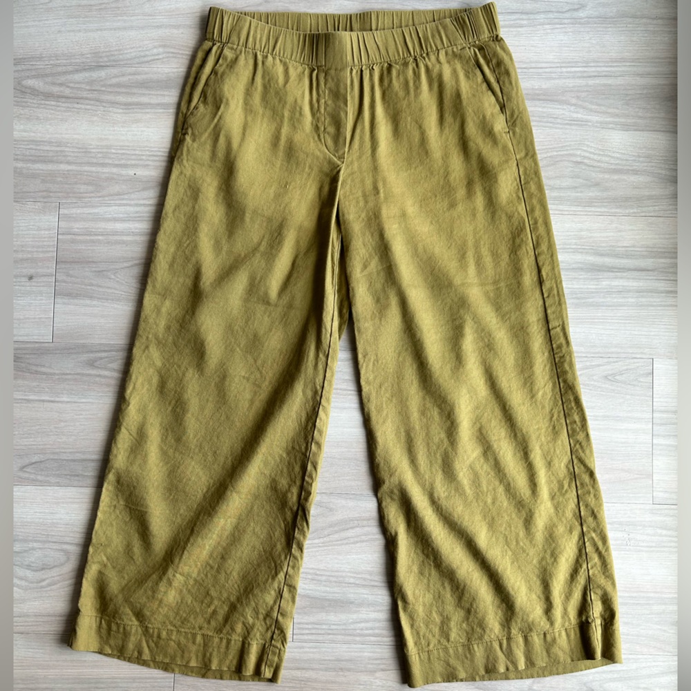 J Jill Linen-Stretch Full-Leg Pull-On Crops